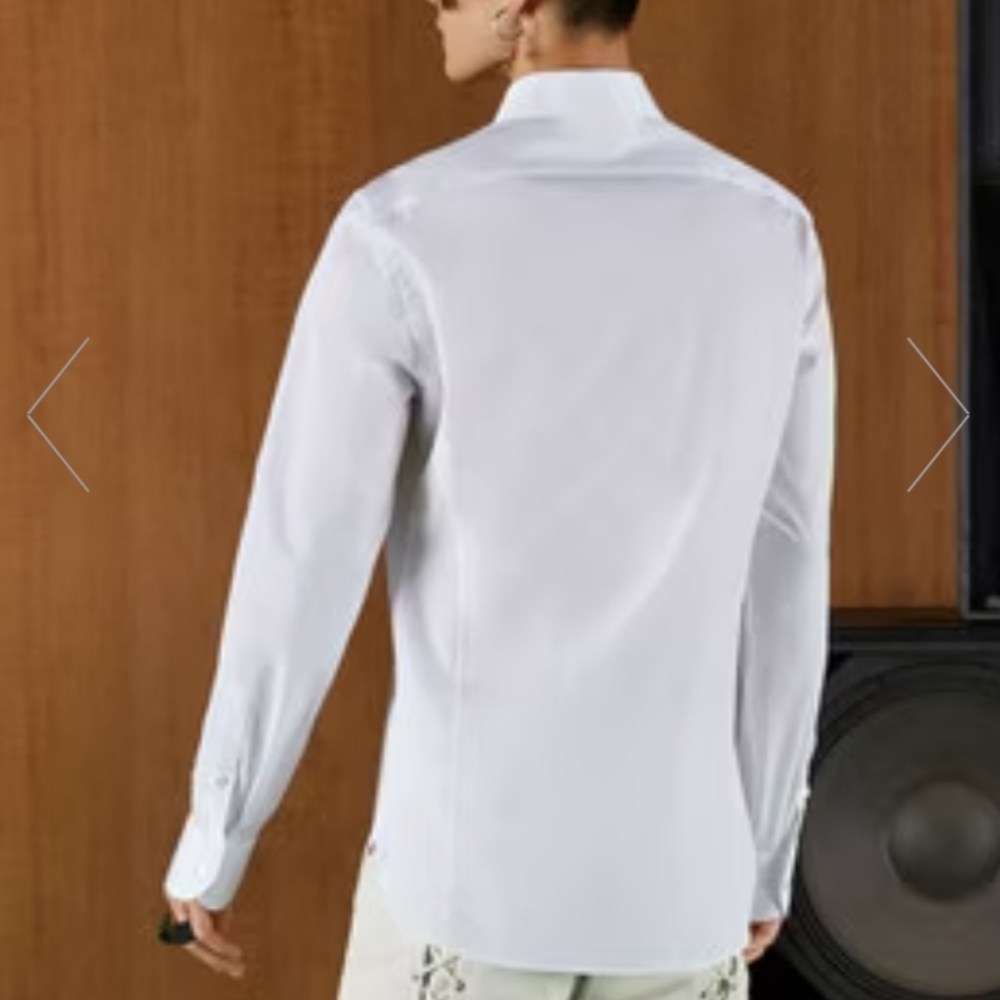 Gucci Men's White button down poplin shirt - Picture 4 of 16